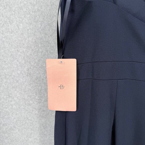 BHLDN Anthropologie Ansel Maxi Dress Size 16 Navy Blue Bridesmaid Front Slit NEW - Picture 6 of 16